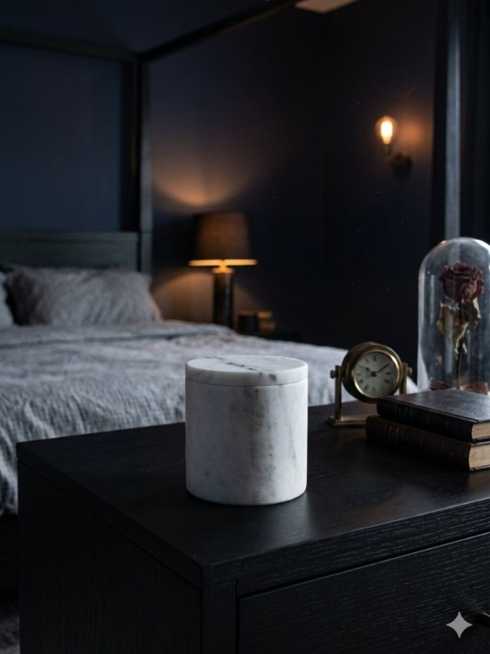Target Threshold White Marble Lidded Storage Canister